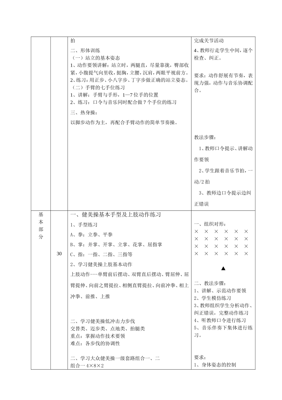 健美操社团教案_第2页