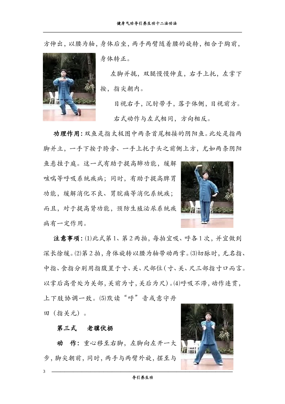 健身气功导引养生功十二法功法_第3页