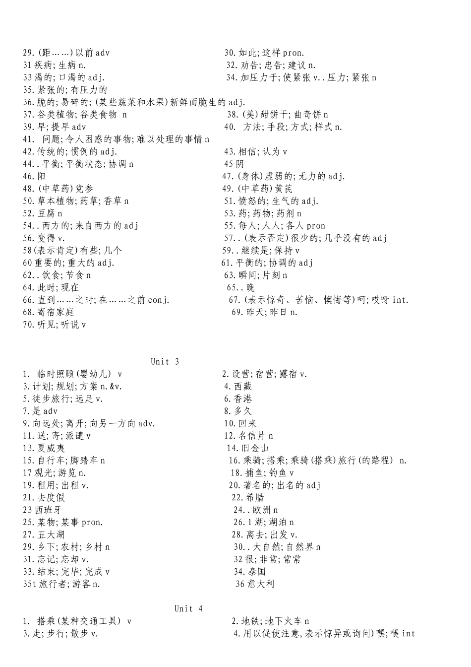 八年级英语单词中文[1]_第2页