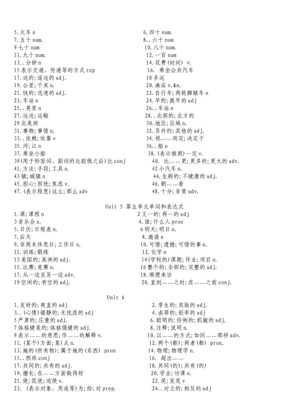 八年级英语单词中文[1]_第3页