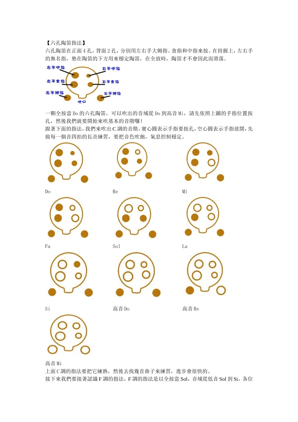 六孔陶笛指法_第1页