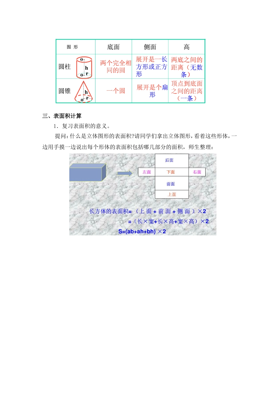 六-立体图形的特点、联系及面积的计算-_第3页