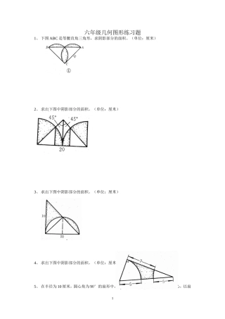 六年级几何图形练习题(同名14914)