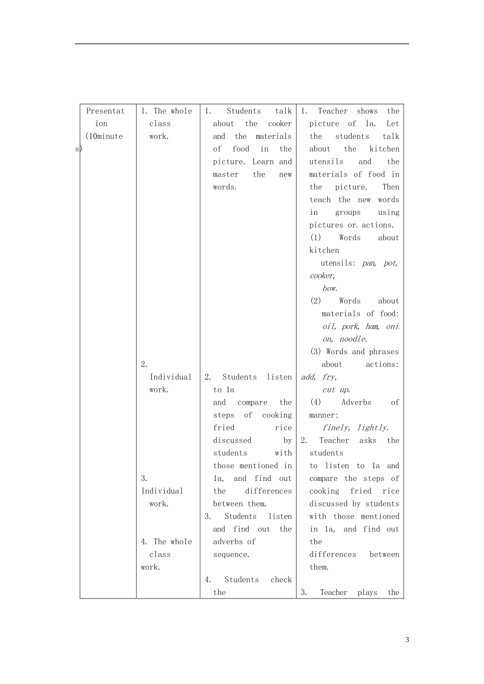 八年级英语下册-Unit-7-Food-festival-Topic2-I’m-not-sure-whether-I-can-cook-it-well-SectionA教案_第3页