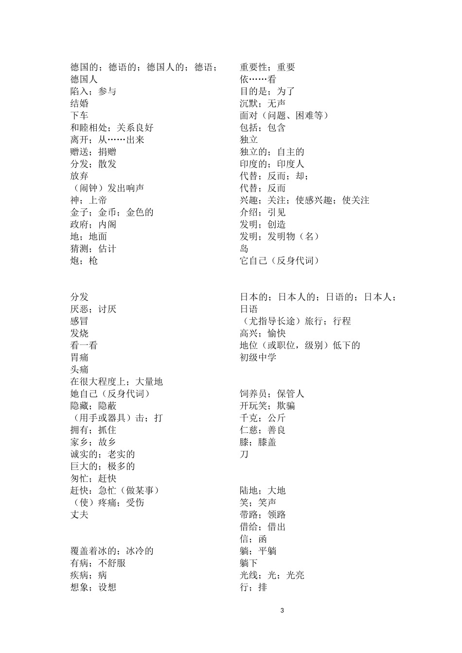 八年级英语下册单词表(按字母)_第3页