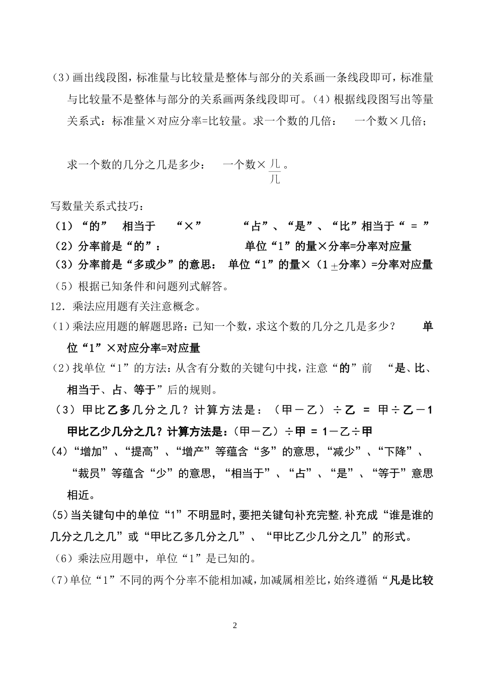 六年级知识点归纳总结_第2页