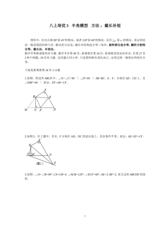 八上培优5-半角模型