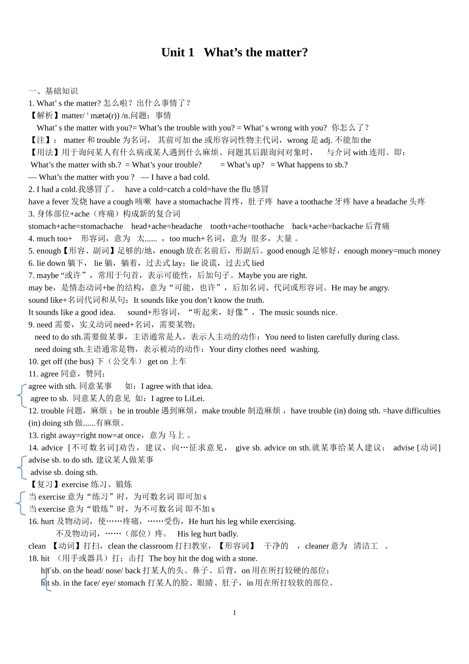 八年级英语下册知识点总结_第1页