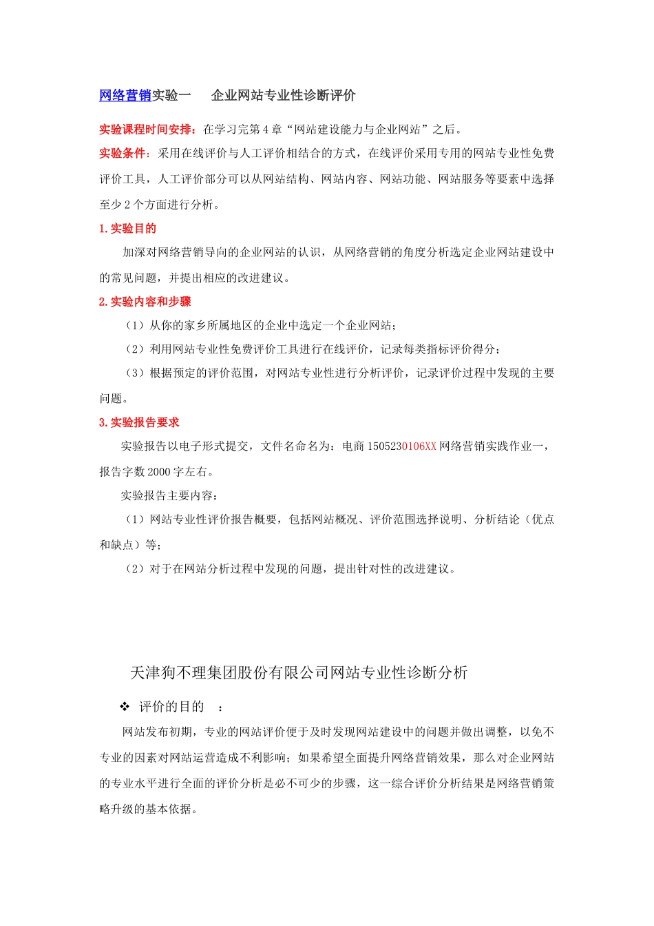 企业网站诊断分析_第1页