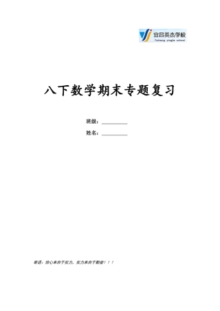 八下数学期末复习专题(打印版)