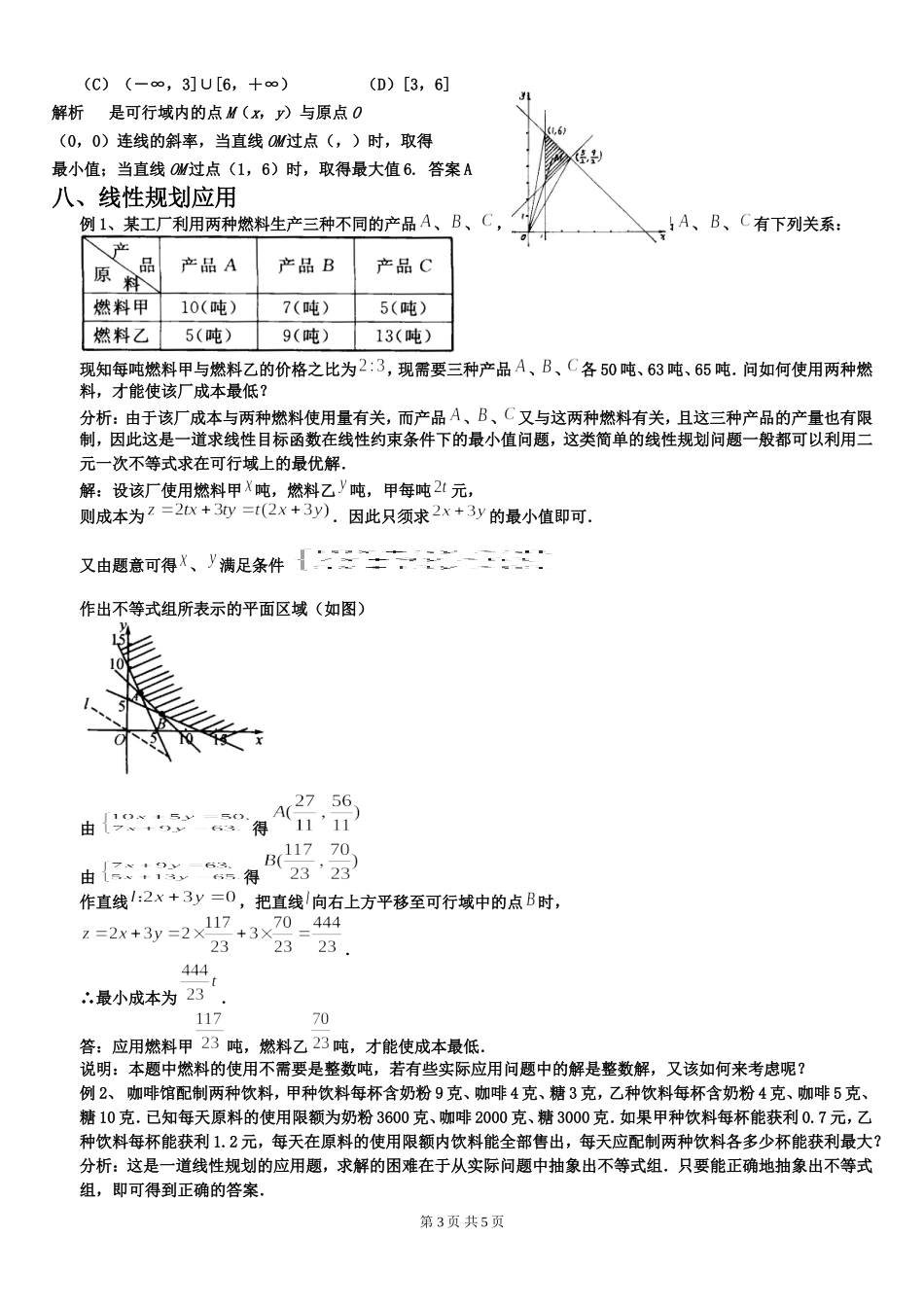 八种经典线性规划例题最全总结(经典)_第3页