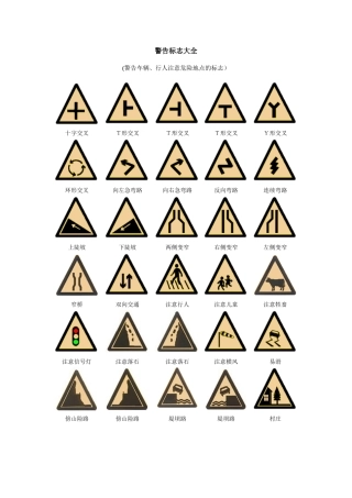 全国交通标志大全