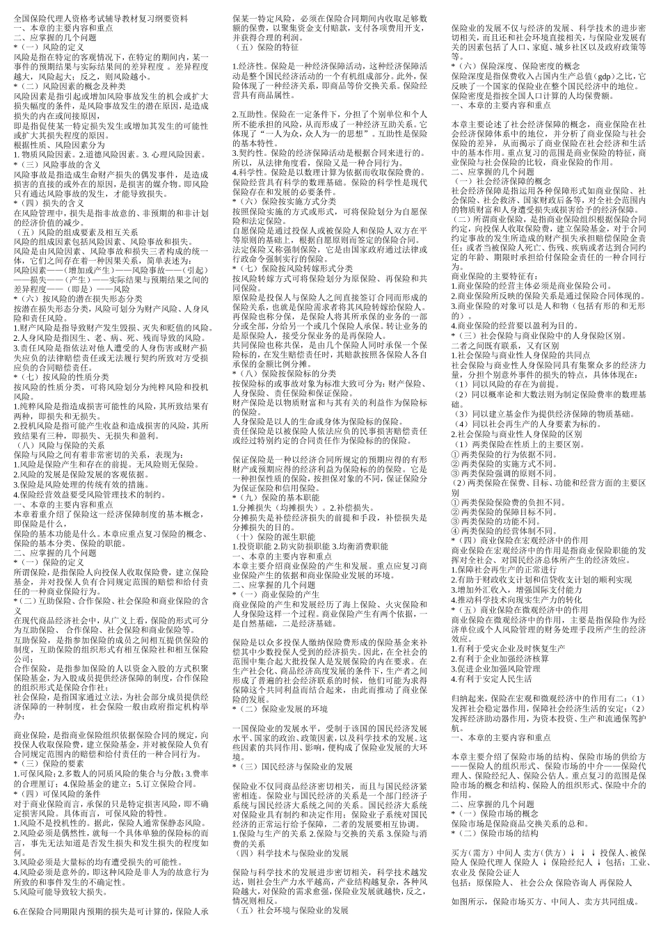 保险代理人考试试题汇总-2_第1页