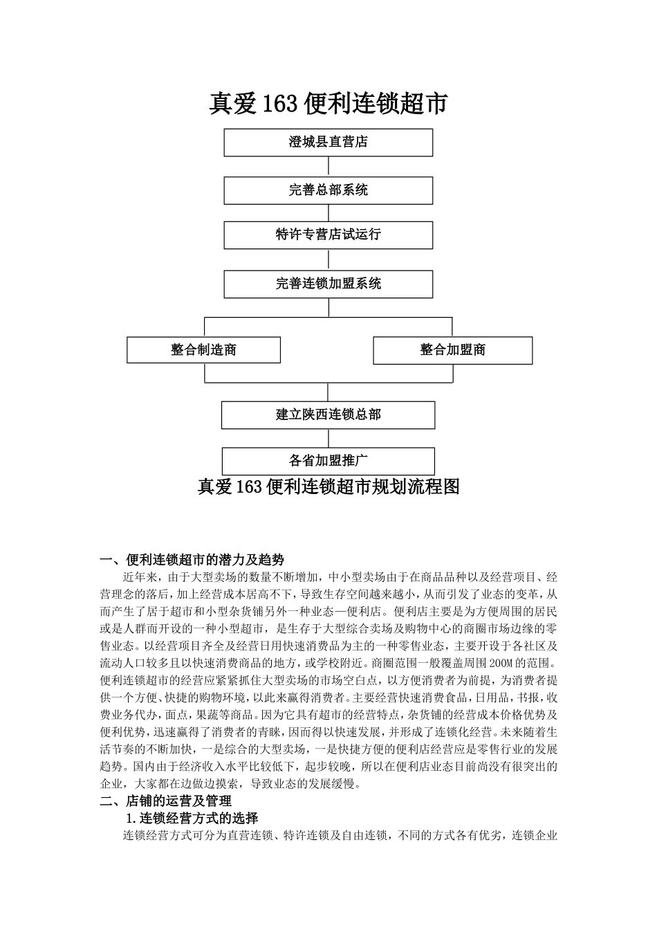 便利连锁超市创业计划书_第3页