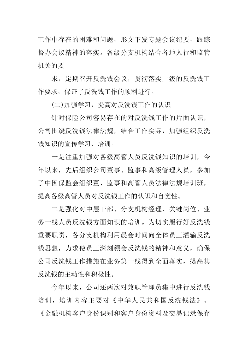 保险公司反洗钱工作总结【2篇】_第2页