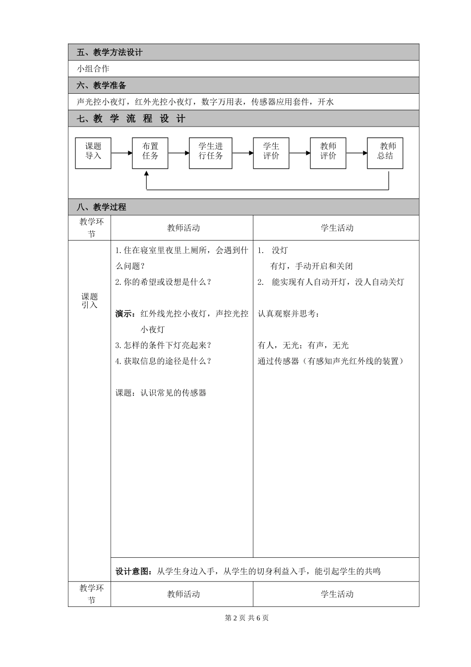 传感器教学设计_第2页