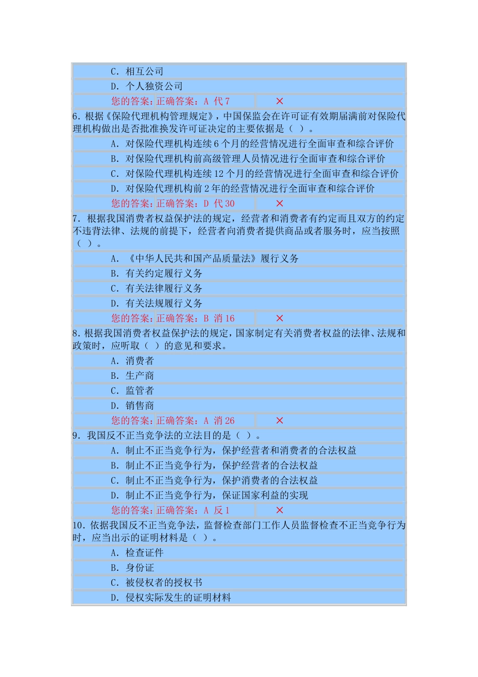 保险从业资格考试试题201108290001_第2页