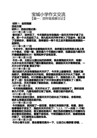 六年级作文之宝城小学作文交流