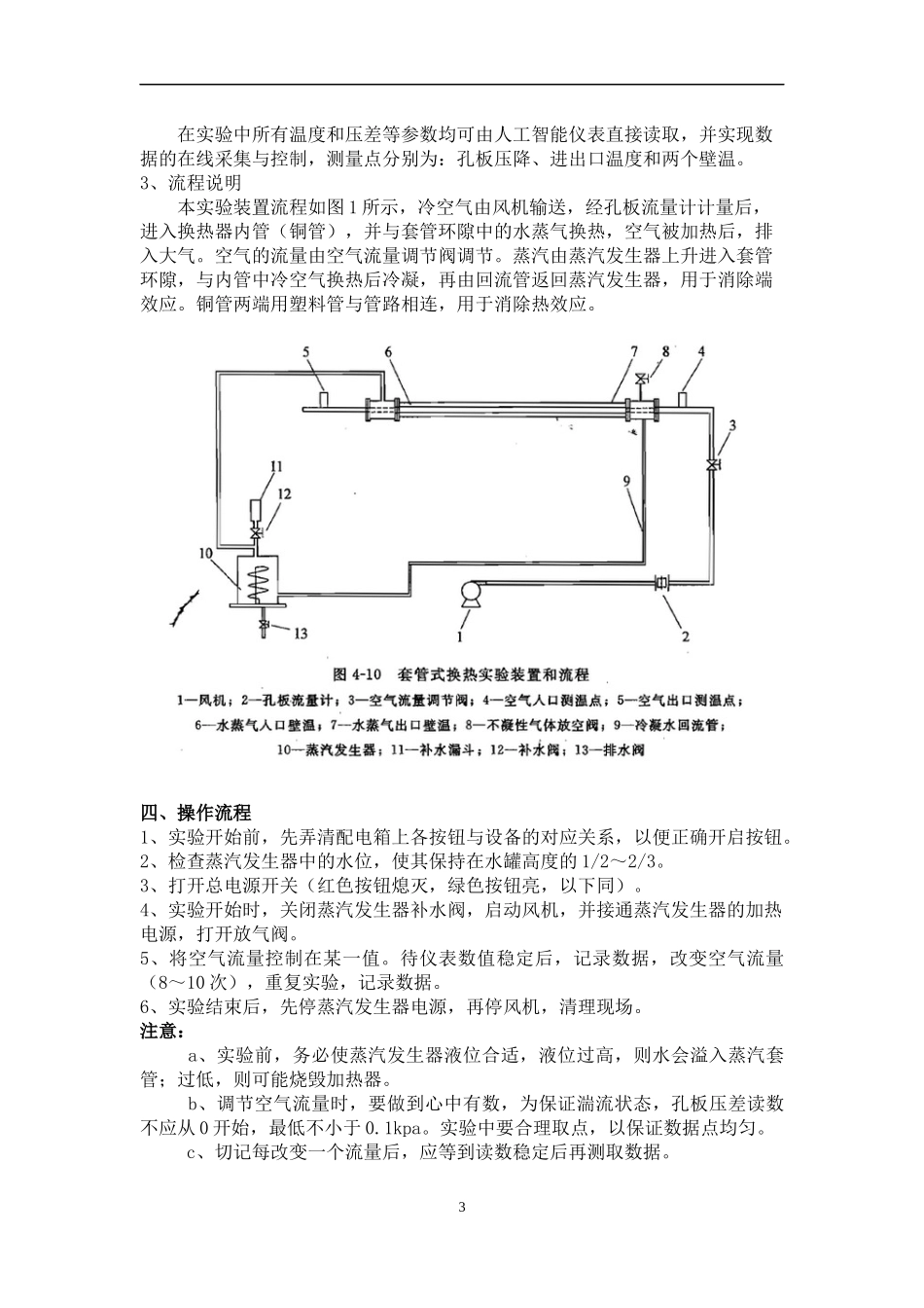 传热膜系数测定实验报告北京化工大学化工原理实验_第3页