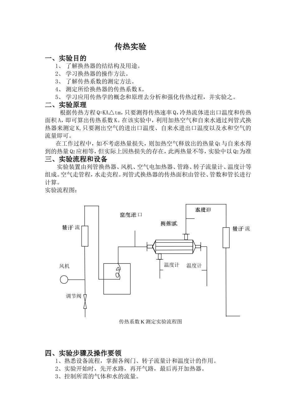 传热实验实验报告_第1页