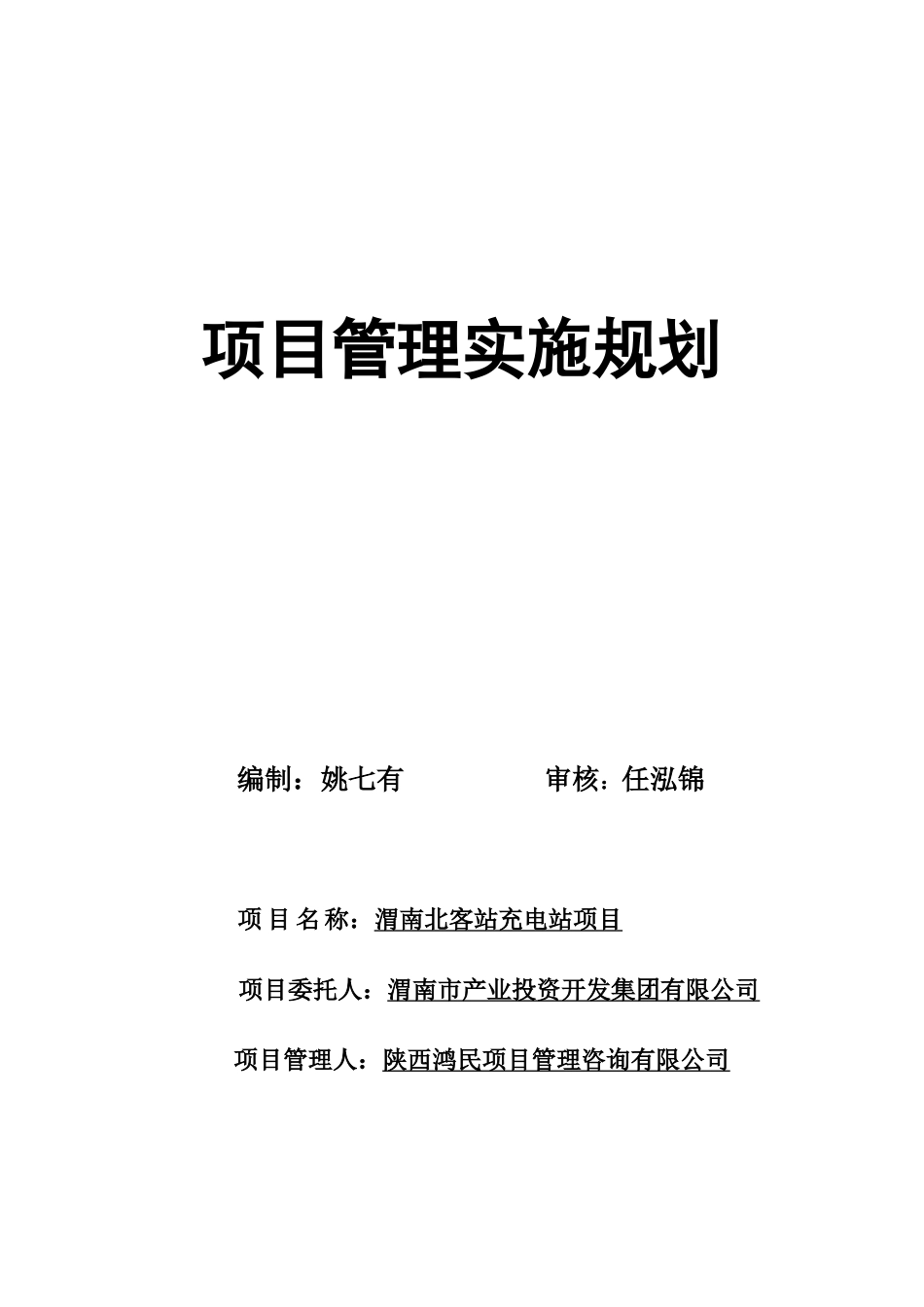 充电桩项目管理计划_第1页