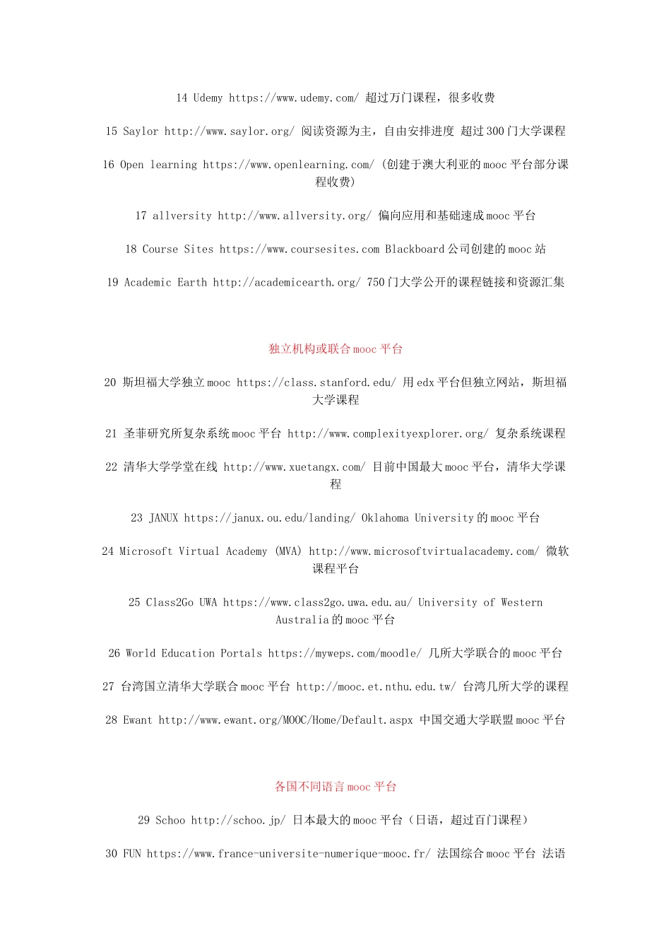 全球MOOC学习平台汇总_第2页