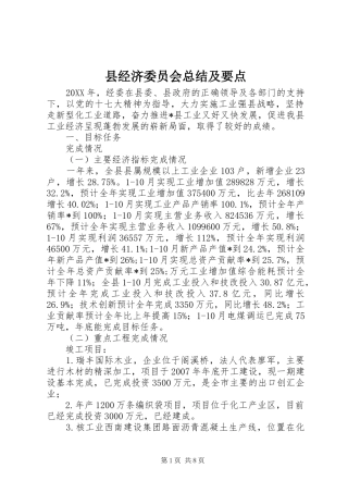 县经济委员会总结及要点