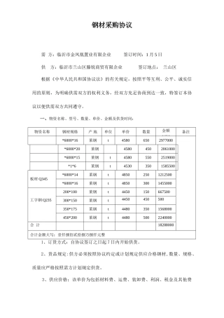 钢材采购合同 (4)