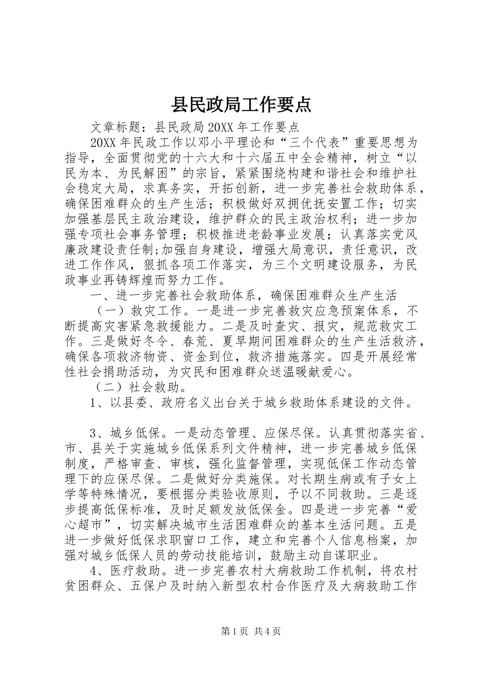 县民政局工作要点_第1页