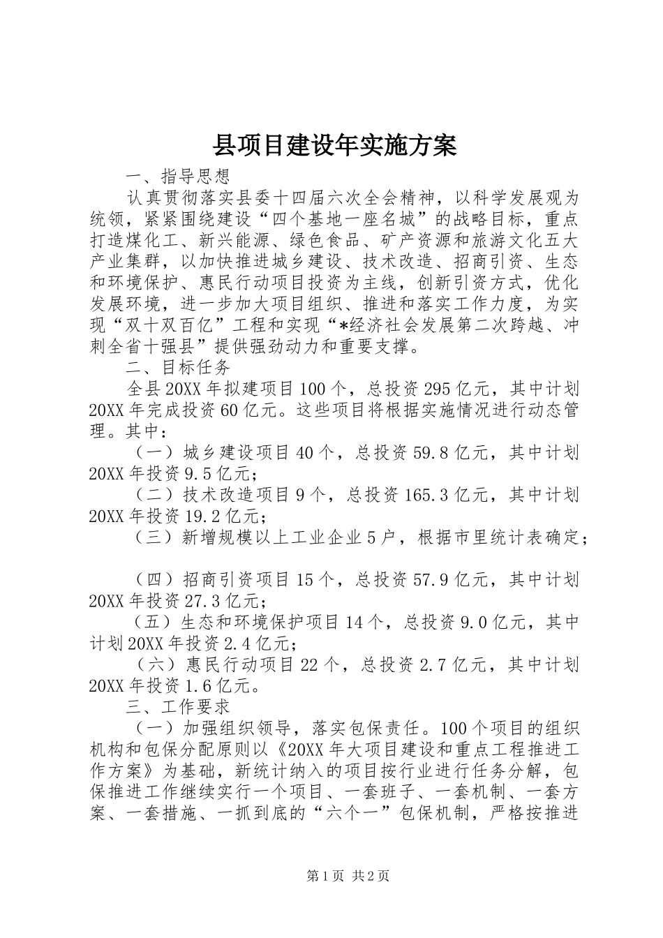 县项目建设年实施方案_第1页