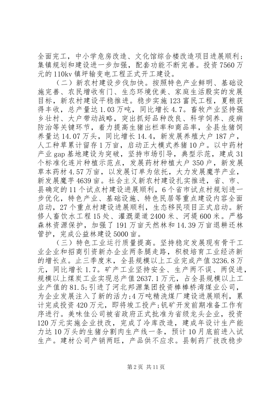 县长政府全体会议致辞稿_第2页