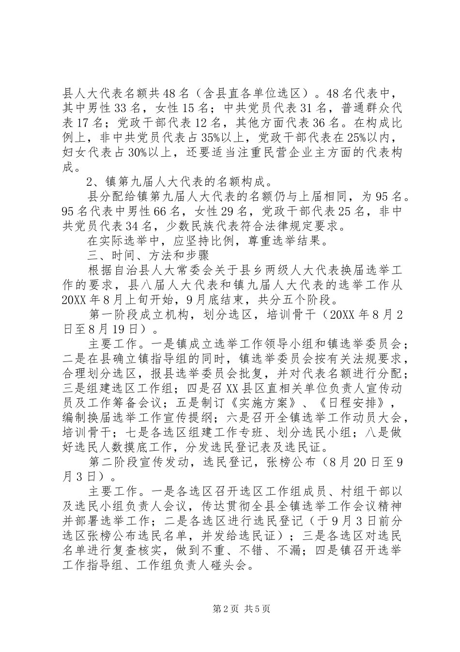 县镇人大换届实施方案_第2页