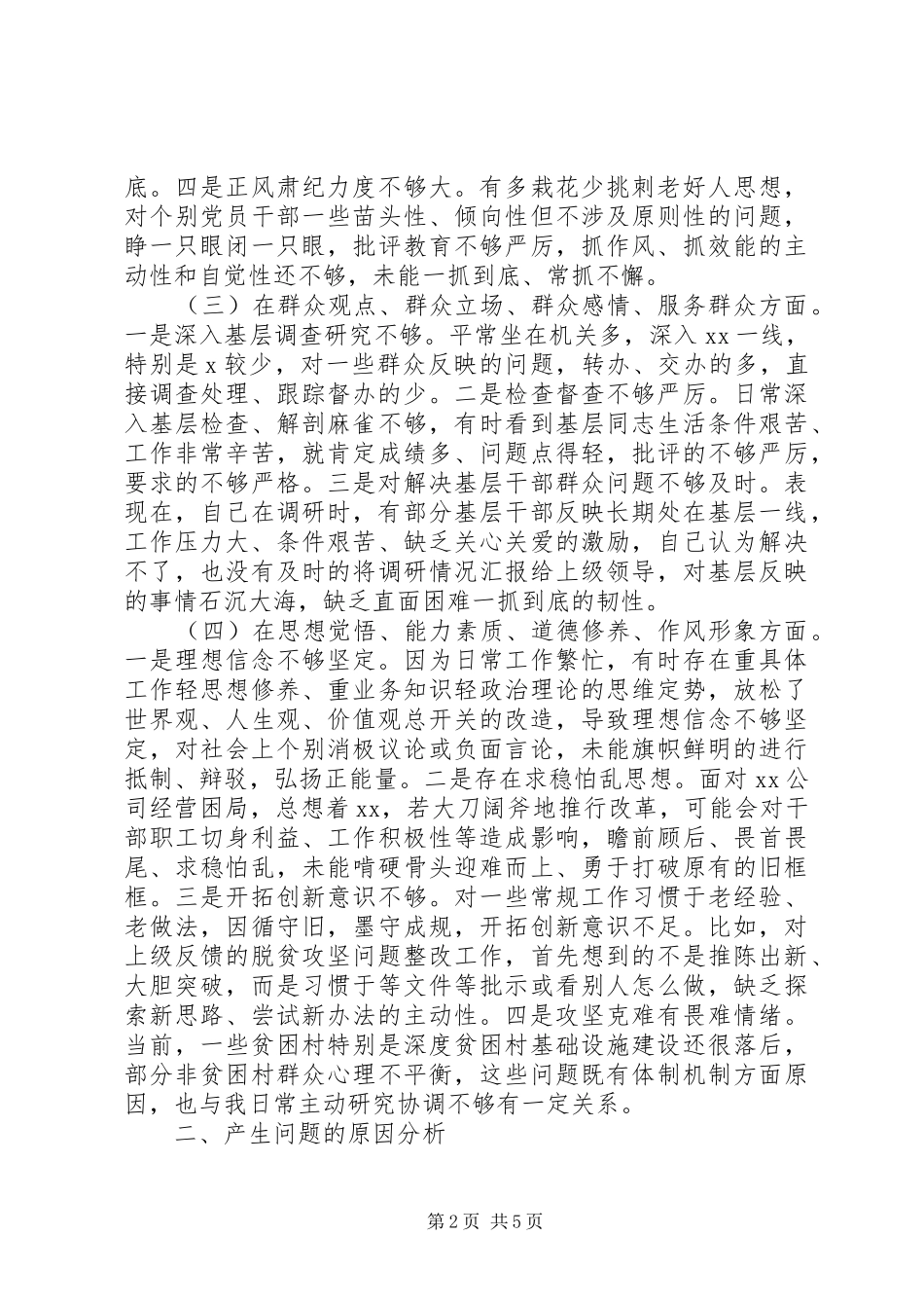县政府班子成员主题教育个人对照检视检查材料_第2页