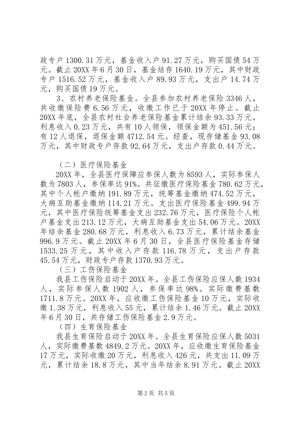 县政府关于社保基金自查情况报告_第2页