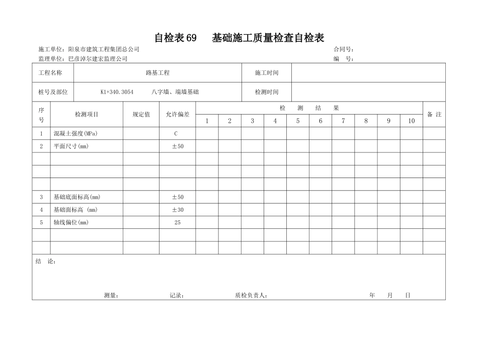 八字墙、端墙基础检验申请批复单_第3页
