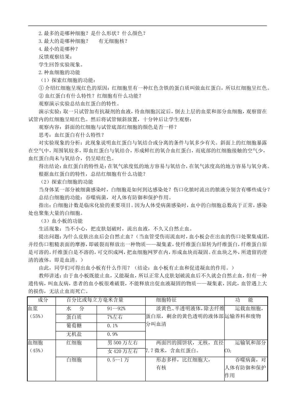 八年级生物上册-6.15.1人体内物质的运输第3课时教案-(新版)苏科版_第2页