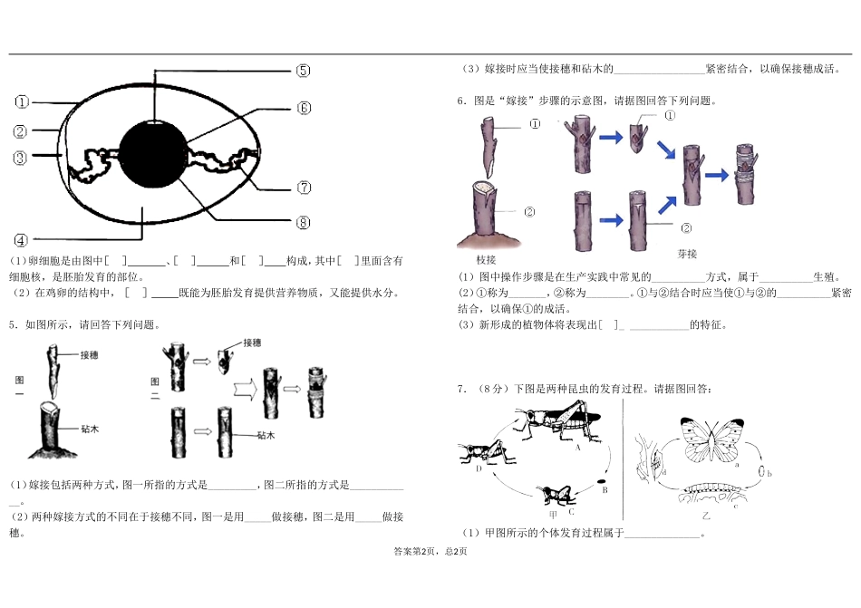 八年级生物下册识图题_第2页