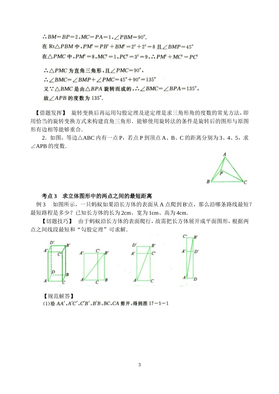 八年级数学培优专题讲解《勾股定理》_第3页