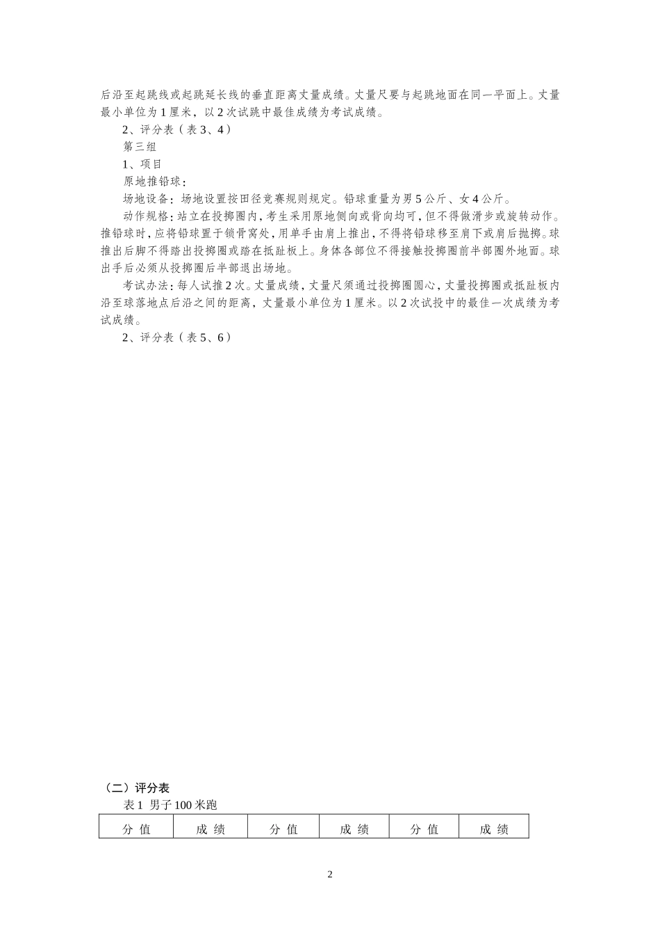 体考评分标准_第2页