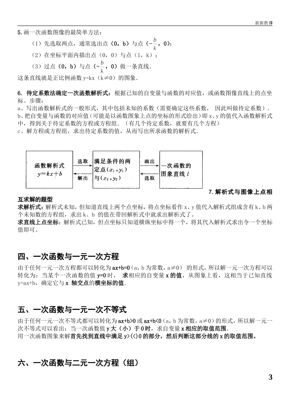 八年级数学一次函数知识点总结_第3页