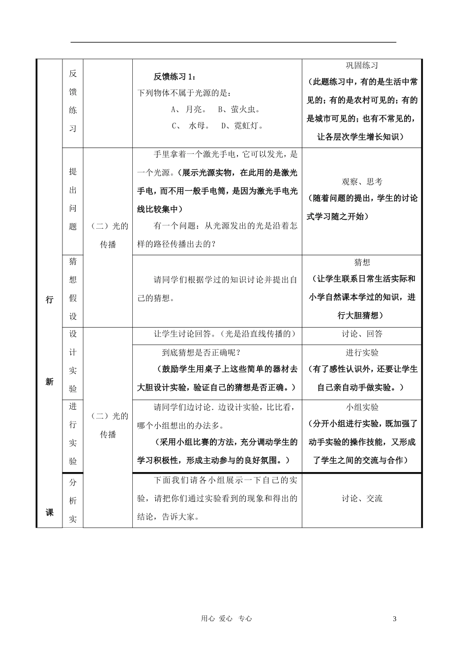 八年级物理：一、光的传播说课提纲-沪科版_第3页