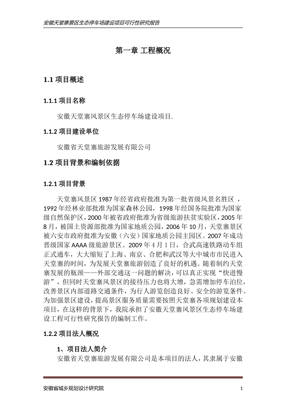 停车场开发可行性研究报告_第1页