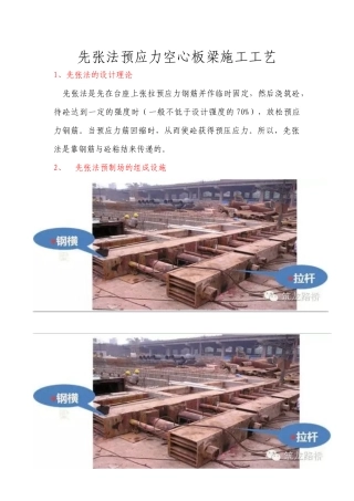 先张法预应力空心板梁施工工艺