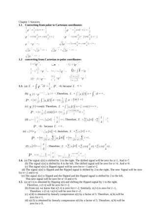 信号与系统奥本海姆英文版课后答案chapter1