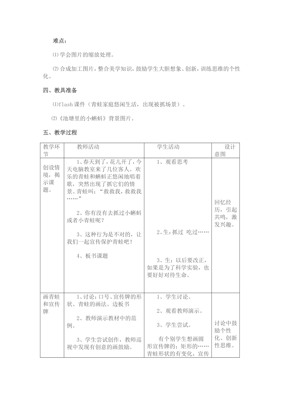 保护青蛙宣传画教案_第2页