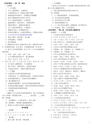 儿科护理学复习题(同名5027)