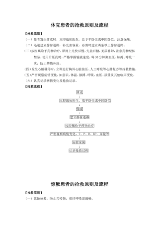 儿科急重症抢救原则及流程