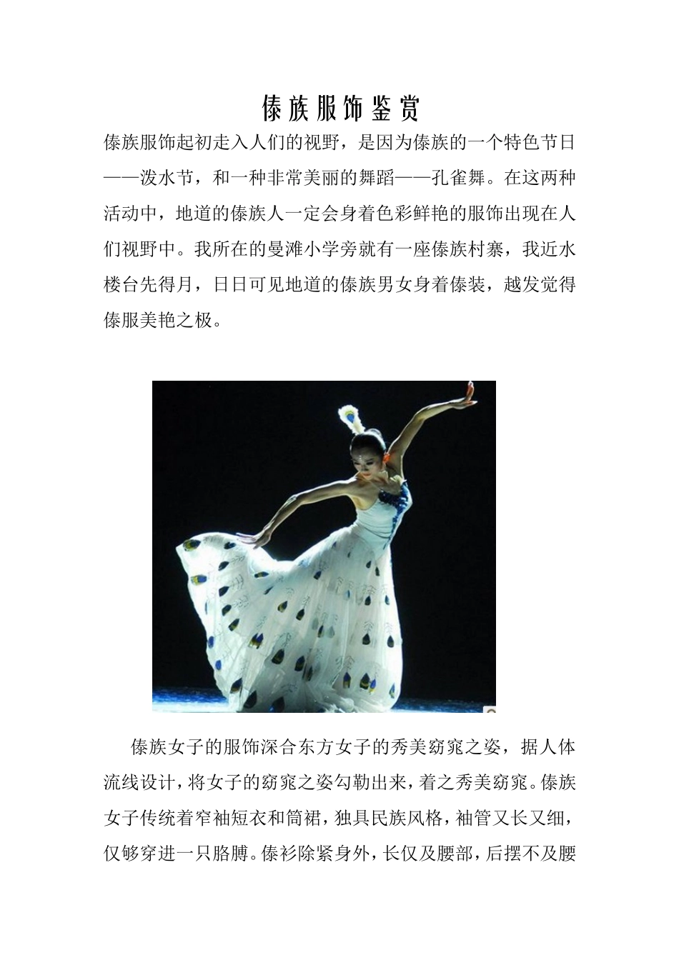 傣族服饰鉴赏_第1页