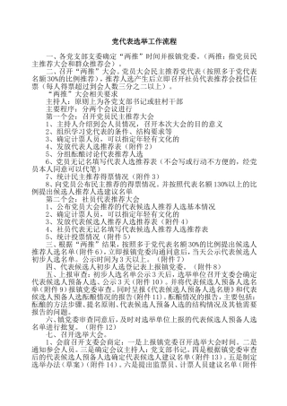 党代表选举工作流程