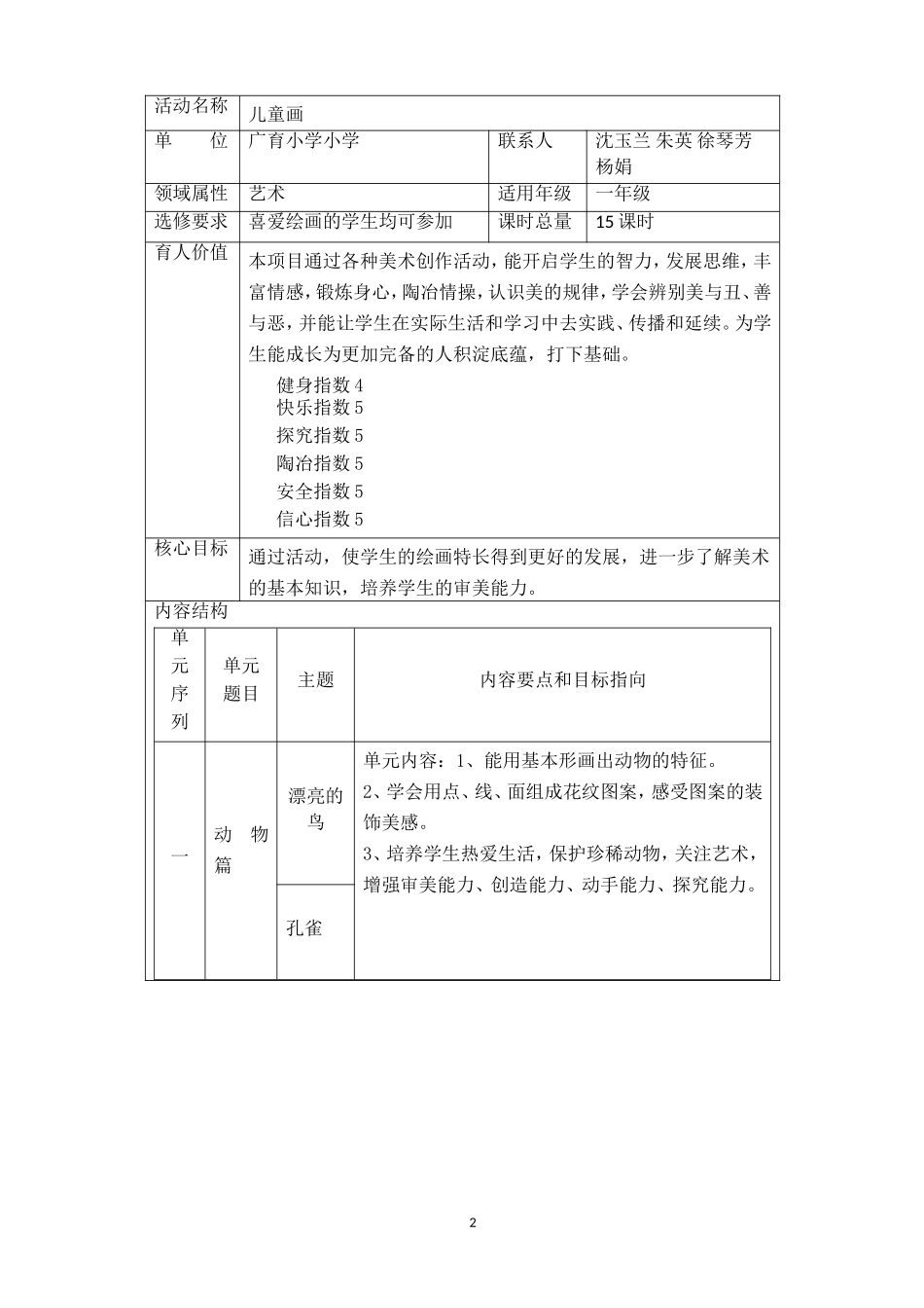 儿童画活动方案_第2页